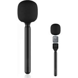Microphone Interview Handle Interview Handheld Adapter, Wireless Interview Lavalier Microphone Adapter Handheld Mount for II, for Hollyland Lark 150, for Synco G1, for Movo