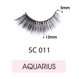 CATTITUDE 3D LASHES Aquarius Sexy Cat 3D Eyelashes, Lightweight & Reusable, Cruelty-Free