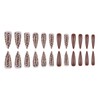 Brown Press on Nails Long Fake Nails Stiletto False Nails