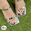 Dashing Diva Magic Press Pedi Tips, Glittering Black, 6 Pieces / 데싱디바 매직프레스 페디팁, 글리터링 블랙, 6개
