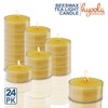Pure Beeswax Tea Lights - 24 Pack - Handmade Decorative