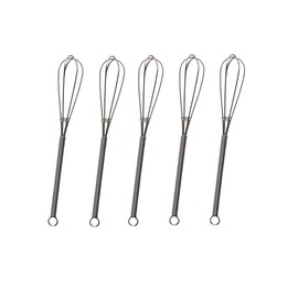 Erewa Mini Wire Whisks Set of 5 Pcs 7 Inches Small Stainless Steel Whisks for Cooking