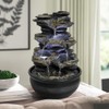 BBabe 15.7" High Rock Cascading Tabletop Fountain, Zen Meditation Indoor