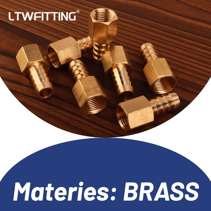 LTWFITTING Brass BSP Fitting Coupler/Adapter 1/4-Inch Female BSPP x 10mm