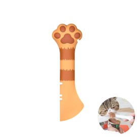 Sheldamy Silicone Pet Food Spoon, Cat Food Can Opener Paw, Wet or Dry Food Short Spoon for Cat Dog With Mini Spatula