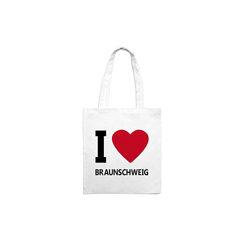 'Jute Bag with City Name Braunschweig – I Love Design