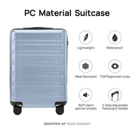NINETYGO 28 Inch Luggage with Spinner Wheels, Checked Luggage, Large Luggage for 10-14 Days Travel, 100% Hardshell PC, TSA Lock, 30.3 X 19.8 X 11.4in