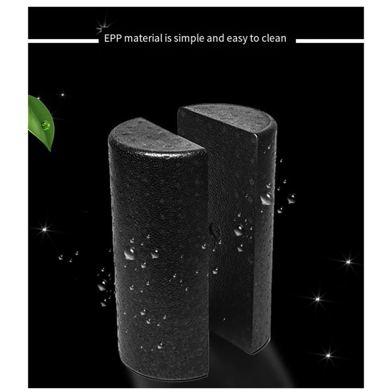 YEHEI Semicircular Yoga Cylinder Fitness Equipment Yoga Foam Roller Black