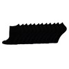 WILSON Women's 12-Pack Basic No-Show Socks, Black, 4-10
