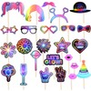 Tabanzhe 25 Pieces Party Photo Booth Props Set Glow Props