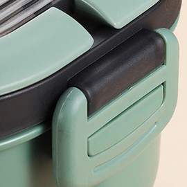 1200ml Bento Box, Double Layer Bento Box Adult Lunch Box, Lunch Box with Fork Spoon, Small Bento Box Bento Lunch Box for Students, Women, Men(Green)