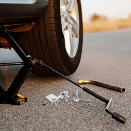 Operitacx Adaptador De Cruz para Cabeza De ConversióN De Llave De Trinquete De Gato 4 Piezas Compatible con Gato De Tijera para ElevacióN RáPida Y Cambio De NeumáTicos Automotriz