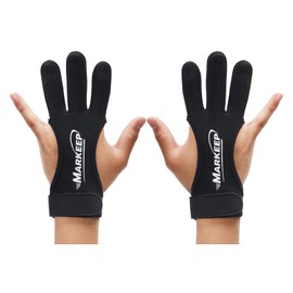 MARKEEP Archery Gloves 2 Pack Shooting Hunting Leather Guard 3-Finger Guard for Youth Adult Man Woman and Beginner Recurve Arrow Bow Archery Protective Gear Accessories