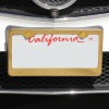 KA T304 Stainless Steel 8K Polish Gold Chrome License Plate
