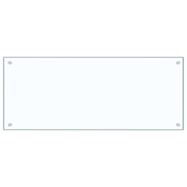 vidaXL Kitchen Backsplash Transparent 39.4"x15.7", Heat-Resistant, Scratch-Resistant, Tempered Glass, Easy to Clean