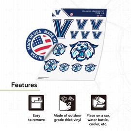 Desert Cactus Villanova University Sticker VU Wildcats Sticker Vinyl Decals Laptop Water Bottle Car Scrapbook Sheet T1 (Type 1-3)