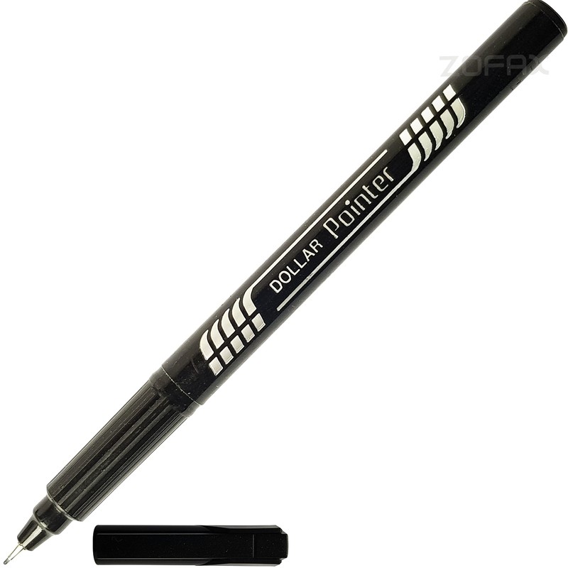 DOLLAR Fineliner Pens, BLACK, 0.3mm Ultra Fine Felt Tip, Pack