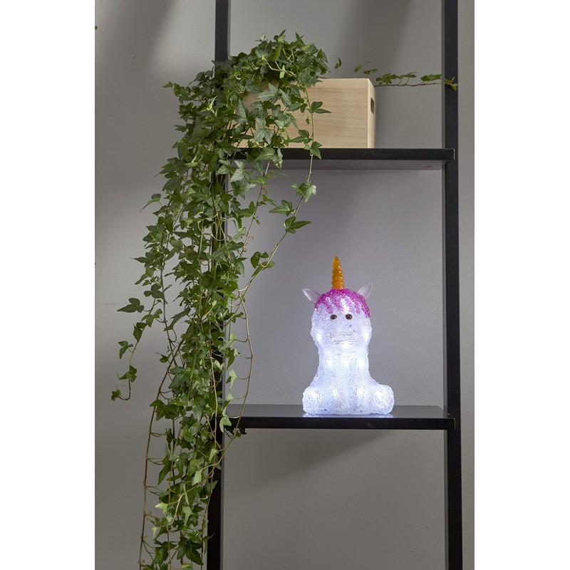 Star Crystaline LED Acrylic Figurine, Acrylic, White, Approx. 15.5 x