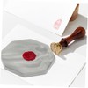 Tofficu Seal Wax Pad Marble Pattern Paint Stamping Tool Heat