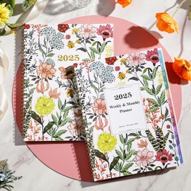 2025 Planner – Weekly ＆ Monthly Planner 2025, Jan. 2025 – Dec. 2025, 8.5" x 11" with Colorful Tabs, Flexible Cover, Thick Paper, Twin-Wire Binding, Back Pocket, To-Do ＆ Notes