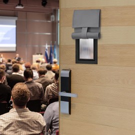 HOMEIDEAS Door Panel Curtain, Blackout, Light Grey, W10 X L38, 1 Panel, for Front Door, French Door, Indoor, Privacy