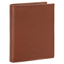 bruno banani Genuine Leather Men's Slim Wallet, Wallet with Coin Compartment, 9 Card Slots, 2 Note Compartments, 020578, Cognac