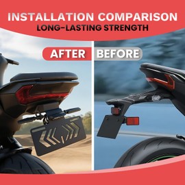 WORLDMOTOP Motorcycle License Plate Bracket Fender Eliminator Kit Replacement for Yamaha MT-09 MT09 MT09 SP 2024 2025 Light Tail Tidy Holder Mount