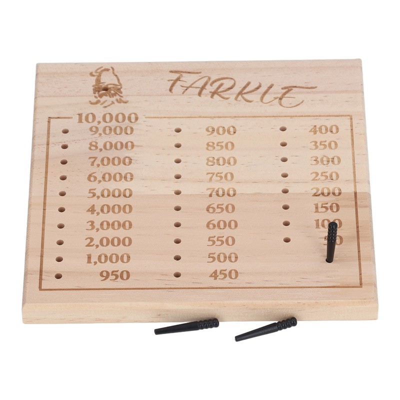 Farkle Dice Tray Improve Math Skills Wooden Classic Dice Game