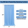 20ft × 8ft Wrinkle Free Baby Blue Backdrop Curtain for