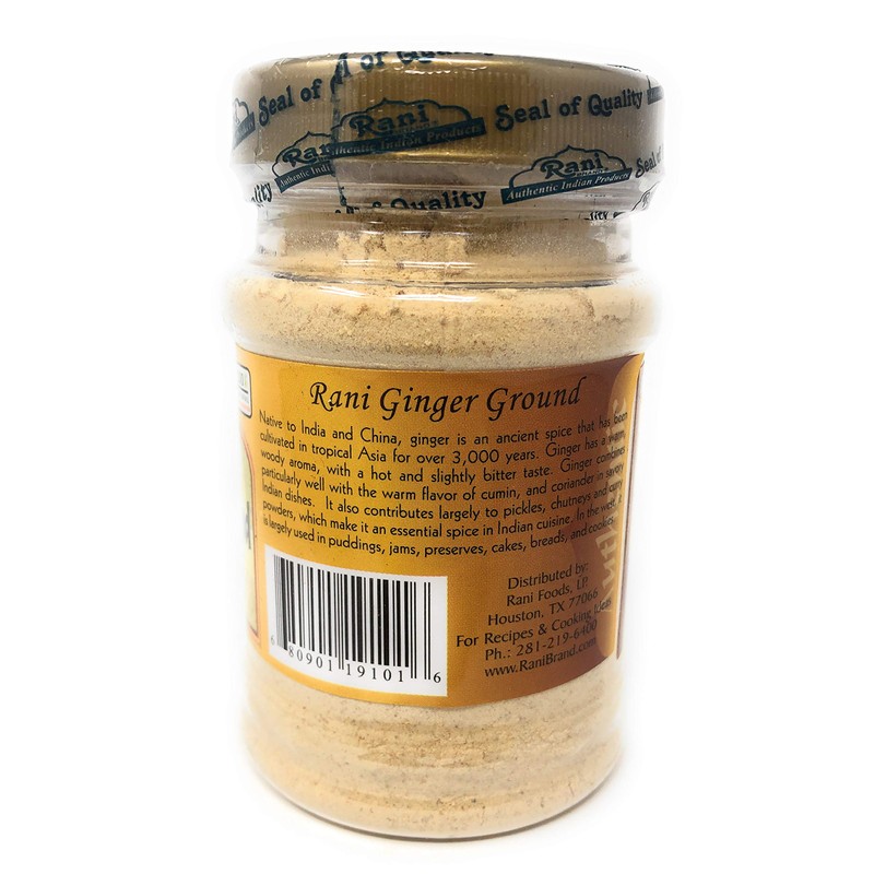 Rani Ginger (Adarak) Powder Ground, Spice 2.5oz (71g) PET Jar