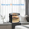 JBLJDWD 2PCS Hat Boxes with Lids, Hat Box, Compact Cap