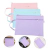 jojofuny 3pcs Storage Bags Dual Zipper Pouches for Files Documents