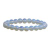 Justinstones Synthetic Opalite Moonstone Glass 8mm Round Beads Stretch Bracelet