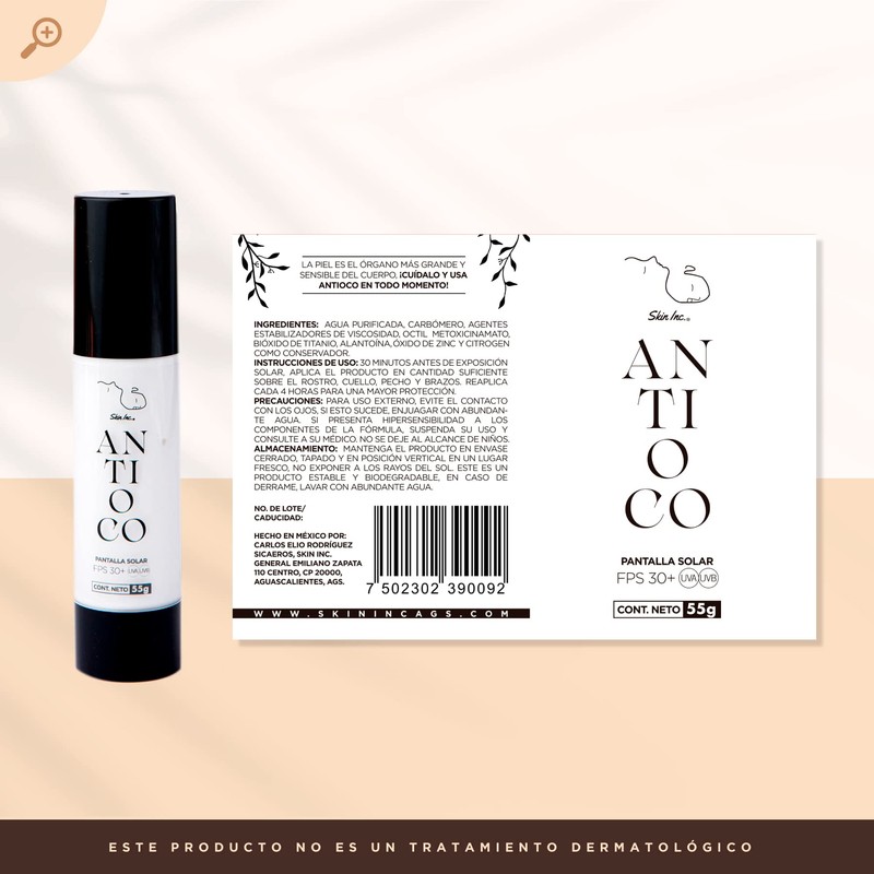 Skin Inc | Antioco Protector Solar FPS 30 Aroma Coco