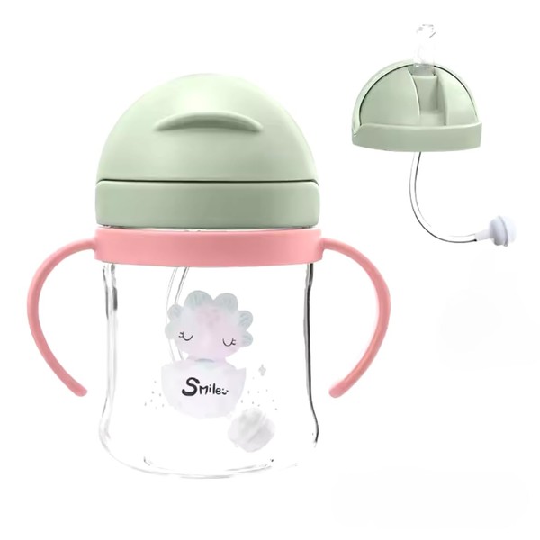 Leakproof Toddler Sippy Cup with Weighted Straw, BPA-Free Baby Cup