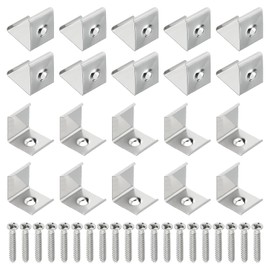 PATIKIL LED Strip Clips, 30pcs Stainless Steel Mounting Brackets Fixing Clip Clamp Support Holder for 16mmx16mm V Shaped Aluminum Channel LED Strip Lighting