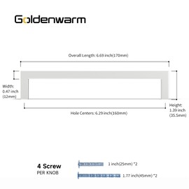 goldenwarm Pack of 5 Cabinet Handles Kitchen Handles White Door Handles Kitchen 160 mm Kitchen Handles Furniture Handles Kitchen Furniture Handles for Kitchen Cabinets