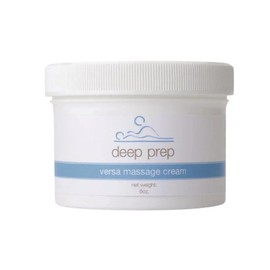 Deep Prep Versa Massage Cream – Hydrating & Non-Greasy 8 oz. Tub for Full-Body, Swedish & Sports Massage, Professional-Grade Formula