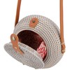 GURU SHOP Braided Handbag, Basket Bag, Rattan Bag, Round Balit
