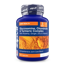 Zipvit Glucosamine and Chondroitin High Strength Complex with Turmeric, Vitamin C, Rosehip, Ginger & Zinc. Joint Supplements 180 Capsules
