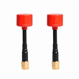 2pcs Foxeer Lollipop-5-8G-2-3DBi RHCP-FPV-Antenna RP SMA For FPV-Racing-RC（Red）