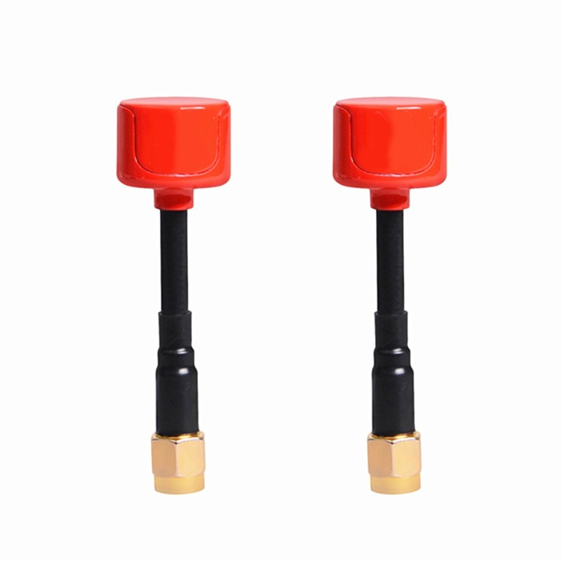 2pcs Foxeer Lollipop-5-8G-2-3DBi RHCP-FPV-Antenna RP SMA For FPV-Racing-RC（Red）