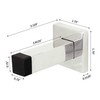 Nuk3y - Perchero de pared cuadrado moderno, 2 unidades, Oiled