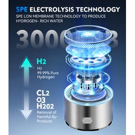 Lozltx Upgraded Hydrogen Water Bottle[ hydrogen water H₂O₂ Separation System] Hydrogen Water Bottle [Hydrogen Content 3000PPB] Improve Water in 180s for Home