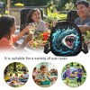 SEANATIVE Cartoon Shark Print Lunch Bag Insulated Lunch Box for