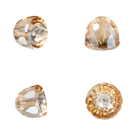 30Pcs Crystal Faceted Shaped Beads - Novborcz 10mm Center Drilled Glass Beads DIY Project Earrings Necklace Bracelet for Jewelry Making Home Hanging Decorations