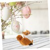 Kisangel 2pcs Mini Plush Fox Figurines Lifelike Animal Ornaments for