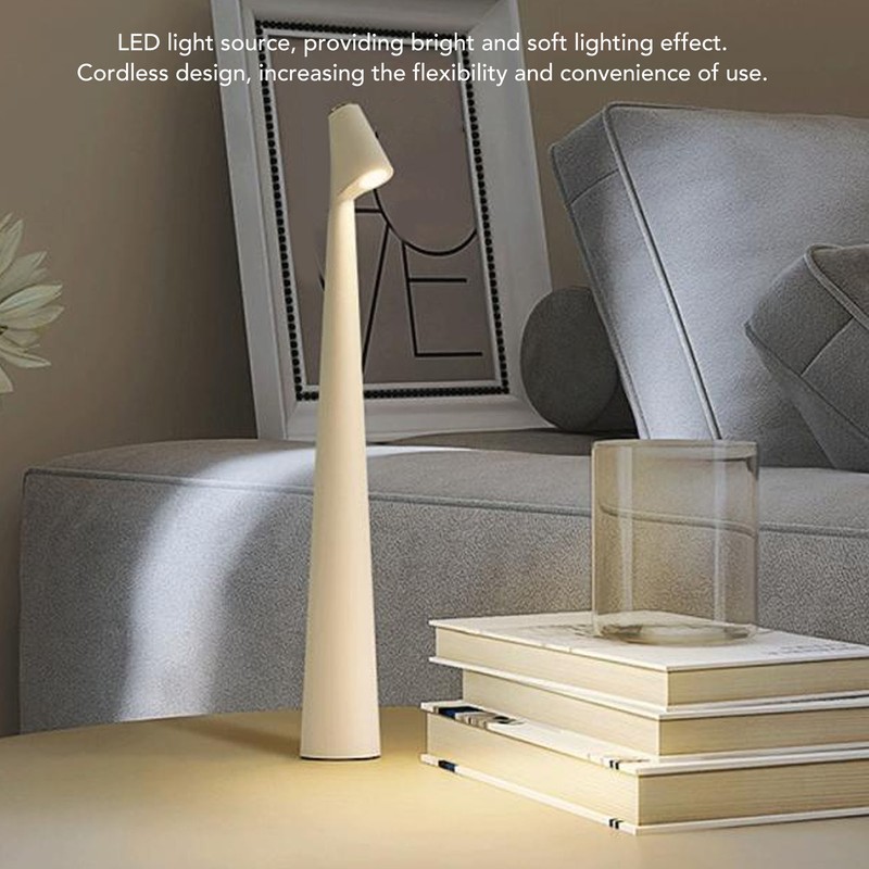 Touch Metal Table Lamp Cordless USB Rechargeable Stepless Dimming 3