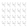 Leliafleury 20PCS Pegboard Hooks 5 x 3.2cm Metal Peg Board