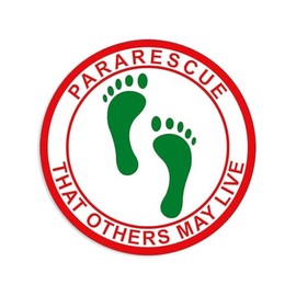 Round Pararescue Jolly Giant Green Feet That Others May Live Sticker (Logo air Force PJ USAF afsoc Vinyl Decal for car Truck rv or Laptop (5 inch)